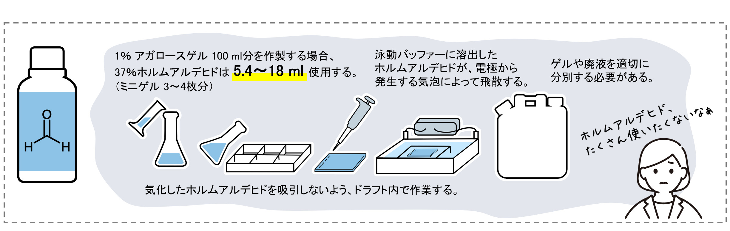 変性アガロースゲル電気泳動について