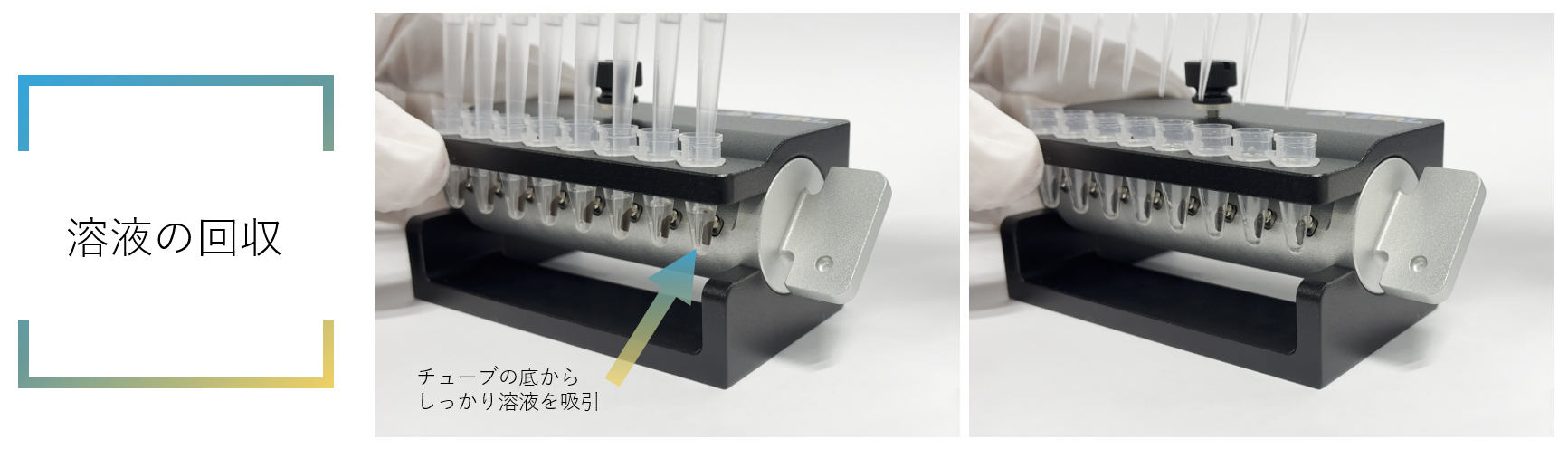 集磁後の溶液回収